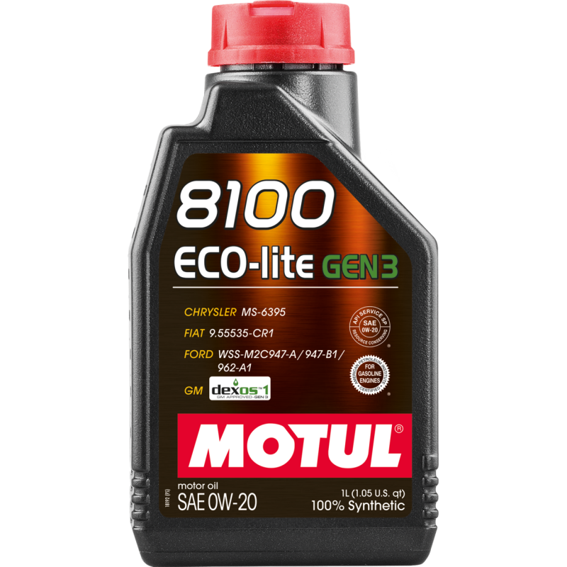 Motul 1L Synthetic Engine Oil 8100 Eco-Lite Gen3 0W20
