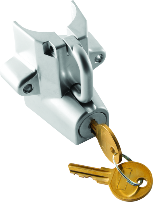 Bikers Choice Chrome Motorcycle Helmet Lock Fits 7/8 - 1 1/4 Tubing