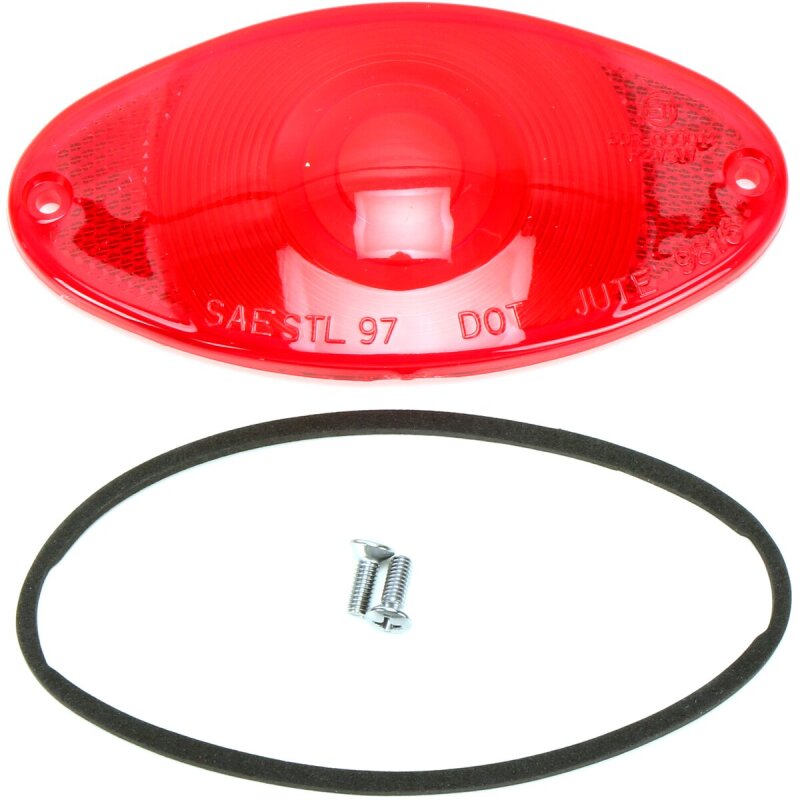 Bikers Choice Red Cateye Replacement Lens W/Screw Kit