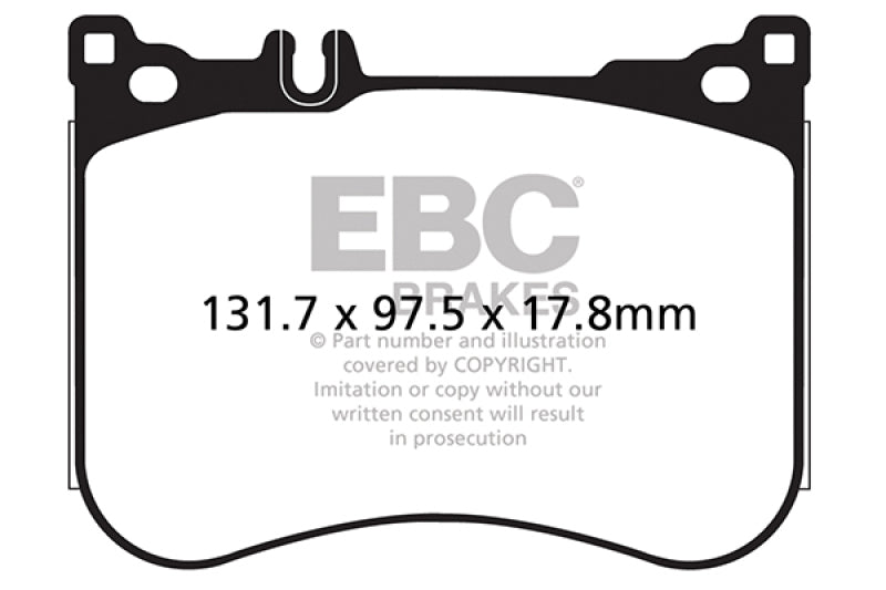 EBC 14+ Mercedes-Benz S550 4.7 Twin Turbo AMG Sport Pkg Redstuff Front Brake Pads