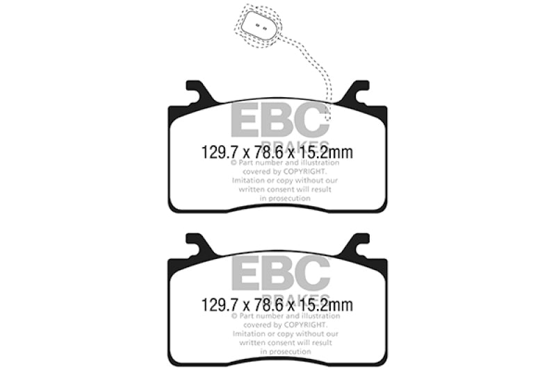 EBC 2016+ Alfa Romeo Guilia 2.0T Redstuff Front Brake Pads