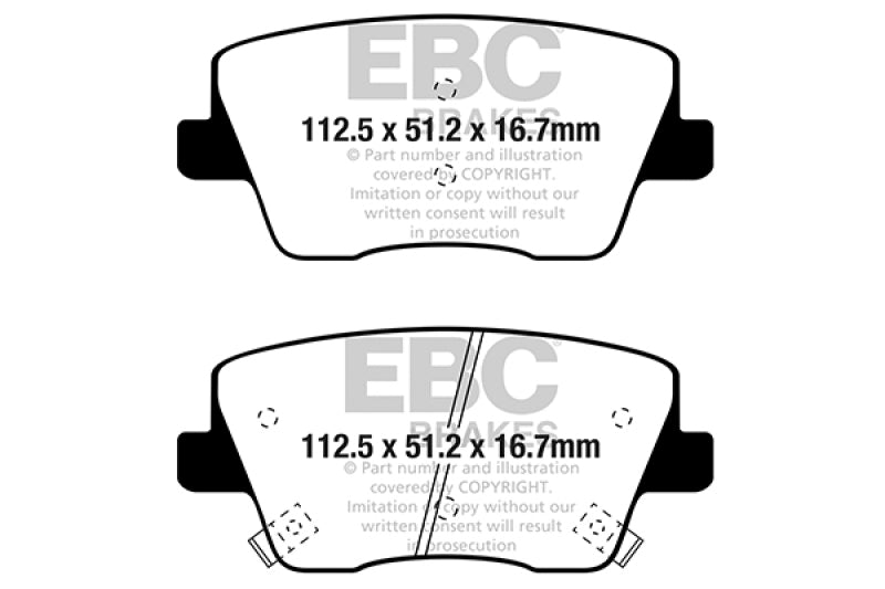 EBC 2019+ Hyundai Veloster (2nd Gen) Bluestuff Rear Brake Pads