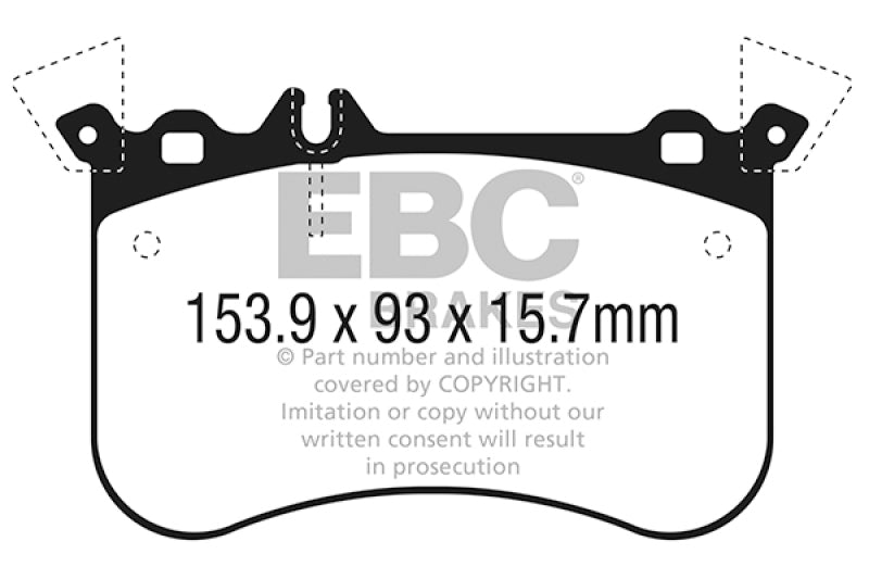 EBC 2014+ Mercedes-Benz CLA45 AMG 2.0L Turbo Redstuff Front Brake Pads