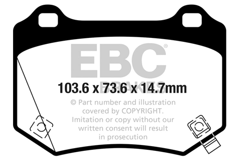 EBC 18+ Subaru WRX STI Redstuff Rear Brake Pads