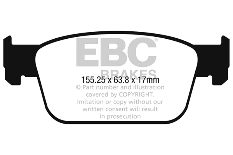 EBC 2017+ Audi A4 2.0L Turbo (B9) Redstuff Front Brake Pads