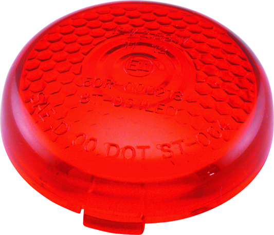 Bikers Choice Replacement Honeycomb Red Lens For LED Bullet Turn Signal