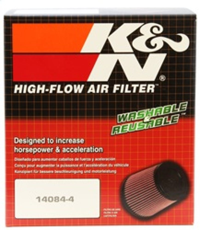 K&N Filter Universal Rubber Filter Round Tapered 4.5in Flange 5.875in Base 4.5 inch Top 6in Height