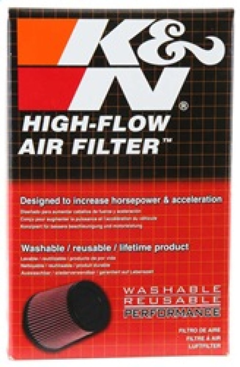 K&N Filter Universal Rubber Filter 3 Flange 4 1/2 Base inch 3 1/2 inch Top 5 3/4 inch Height