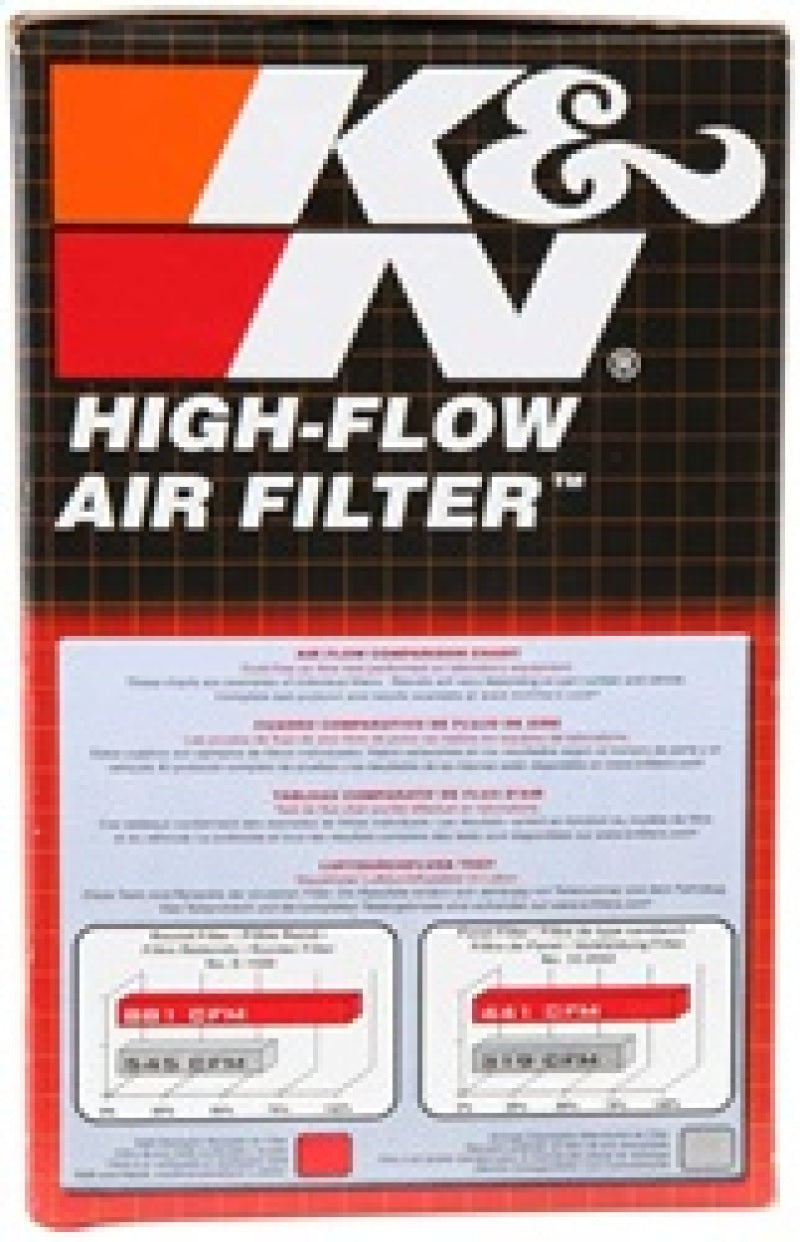 K&N Filter Universal Rubber Filter 3 Flange 4 1/2 Base inch 3 1/2 inch Top 5 3/4 inch Height