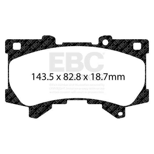 EBC 2022+ Lexus LX600 3.5TT Extra Duty Front Brake Pads
