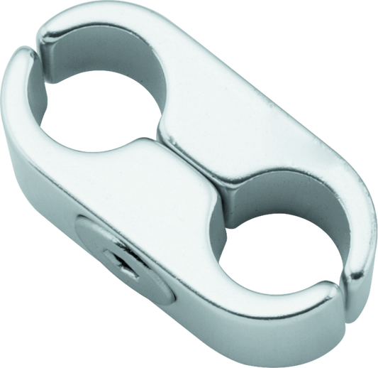 BikeMaster 2 Lines Cable Clamp - Silver