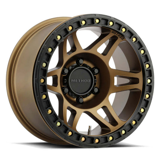 Method MR106 Beadlock 17x9 -44mm Offset 8x6.5 130.81mm CB Method Bronze w/BH-H36125 Wheel