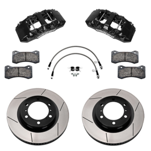 Wilwood 24-25 Toyota Tacoma Front Aero6-DM Big Brake Kit 13.38 In Rotor/w Lines - Black