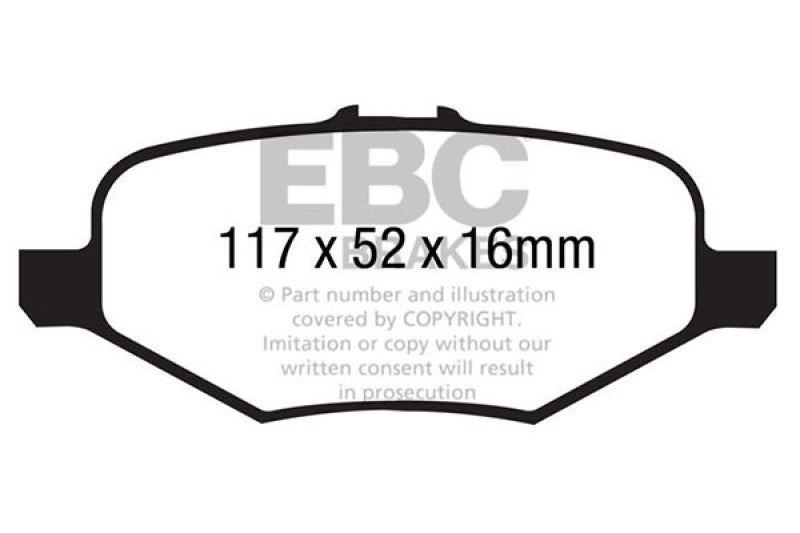 EBC 13+ Ford Explorer 3.5 Twin Turbo 4WD Yellowstuff Rear Brake Pads