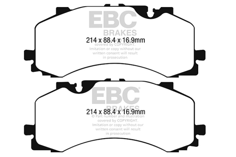 EBC 2016+ Audi Q7 3.0L Supercharged Yellowstuff Front Brake Pads