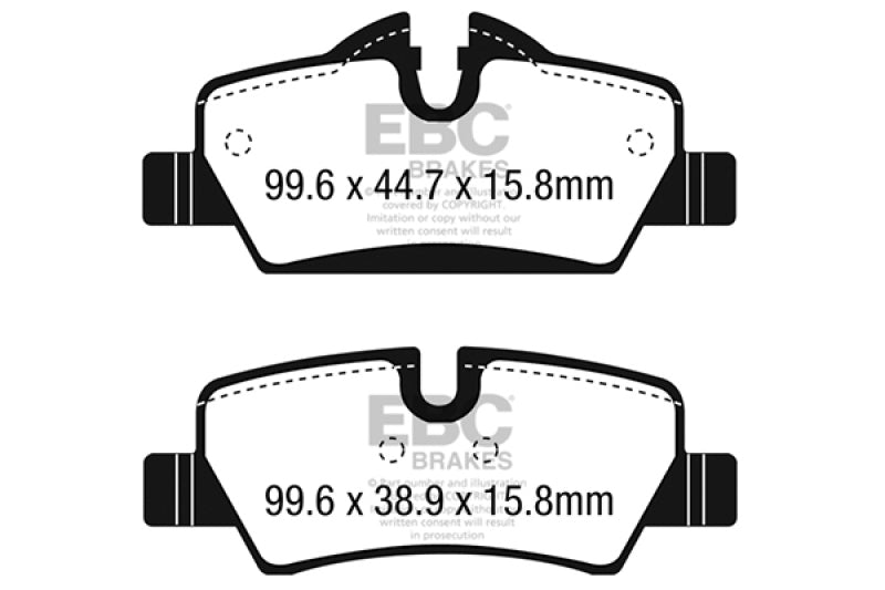EBC 14+ Mini Hardtop 1.5 Turbo Cooper Greenstuff Rear Brake Pads