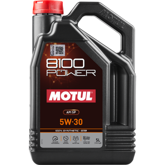 Motul 5L 8100 Power 5W30 Full Synthetic Engine Oil