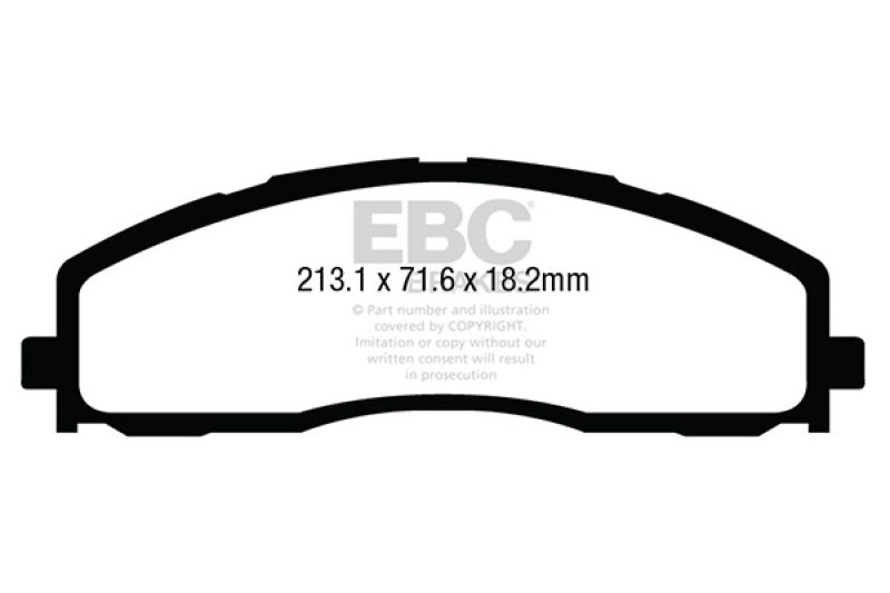 EBC 13+ Ford F250 (inc Super Duty) 6.2 (2WD) Yellowstuff Front Brake Pads