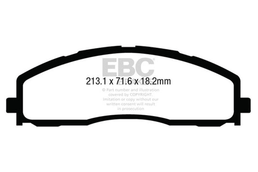 EBC 13+ Ford F250 (inc Super Duty) 6.2 (2WD) Greenstuff Front Brake Pads