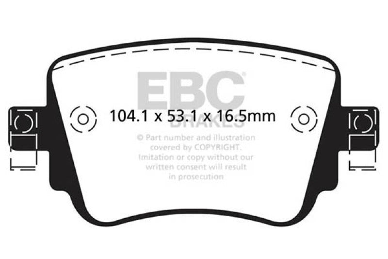 EBC 15-21 Volkswagen GTi 2.0 Turbo Ultimax2 Rear Brake Pads