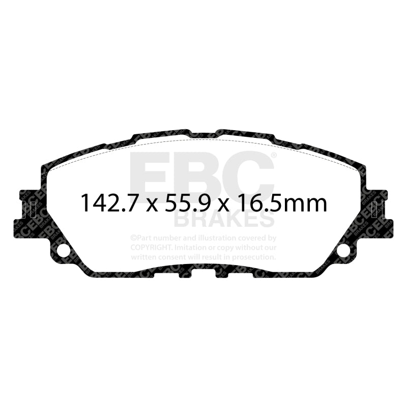 EBC 2019+ Lexus ES300H 2.5L Hybrid Yellowstuff Front Brake Pads