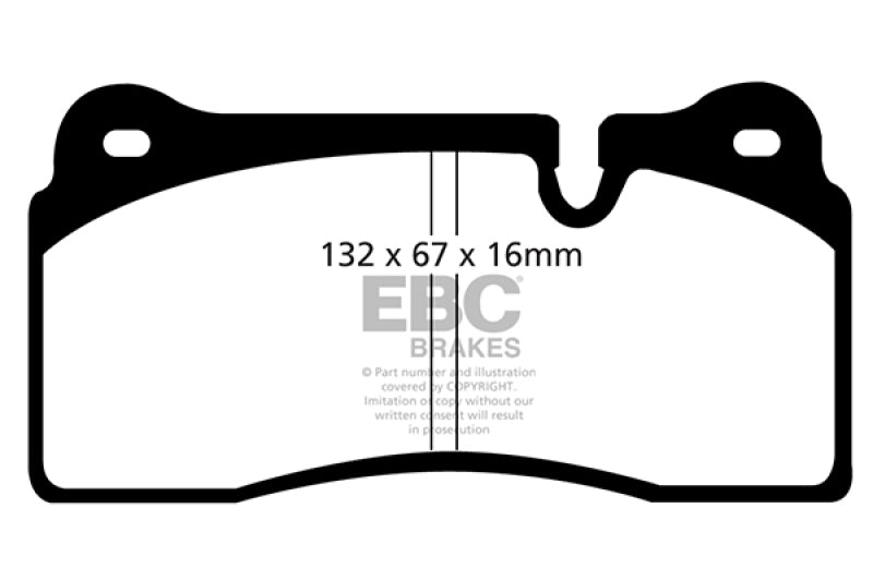 EBC 08-17 Audi R8 / 04-14 Lamborghini Gallardo Redstuff Rear Brake Pads
