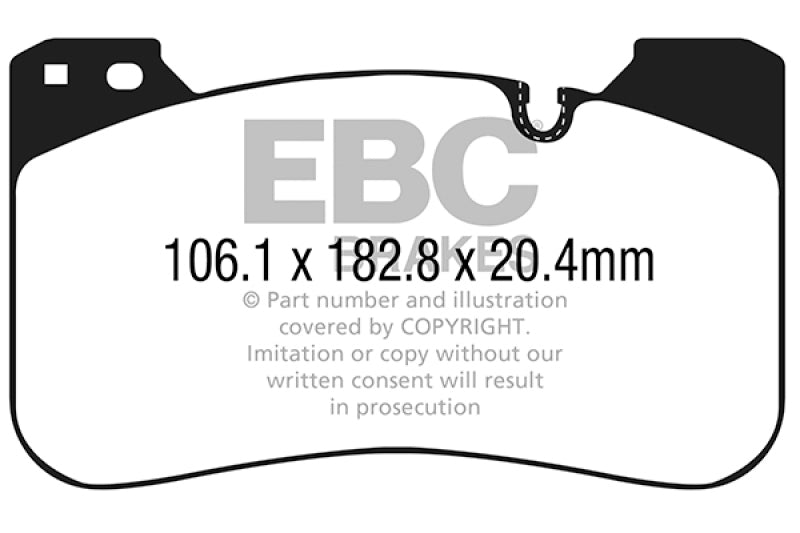 EBC 2018+ BMW M5 4.4TT (F90) Redstuff Front Brake Pads