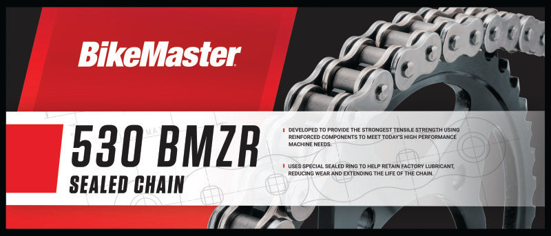 BikeMaster 530x120 BMZR Z-Ring Chain - Chrome/Chrome