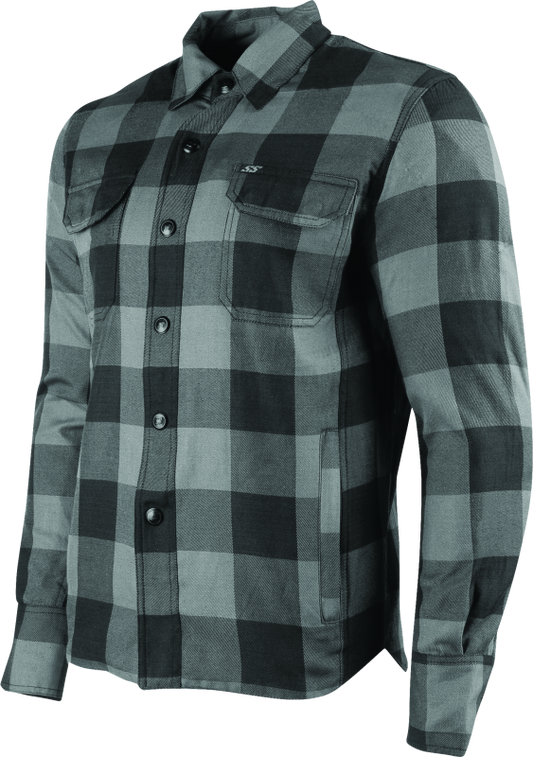 Speed and Strength True Grit Armored Moto Shirt Grey - Medium