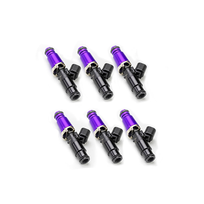 Injector Dynamics ID1050X BMW M54 Injectors 14mm Top (Purple) & Bottom (Black) Adapters (Set of 6)