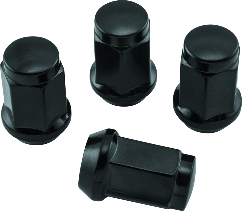 QuadBoss Lug Nuts 12x1.25 - 17mm-Od - Black - Box of 4