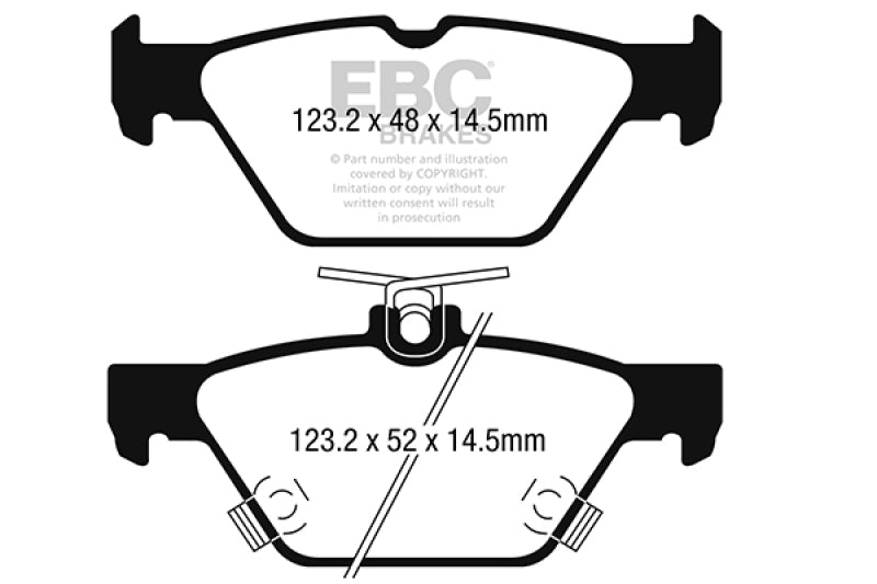 EBC 15-17 Subaru Legacy 2.5L/3.6L Ultimax Rear Brake Pads