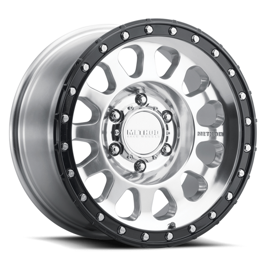 Method MR315 17x8.5 0mm Offset 6x135 87mm CB Polished Wheel - Gloss Black Lip