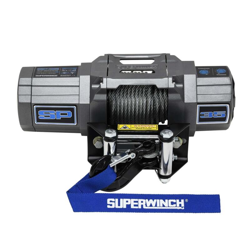 Superwinch 3500 LBS 12V DC 7/32in x 40ft Steel Rope Roller Fairlead SP 35 Winch