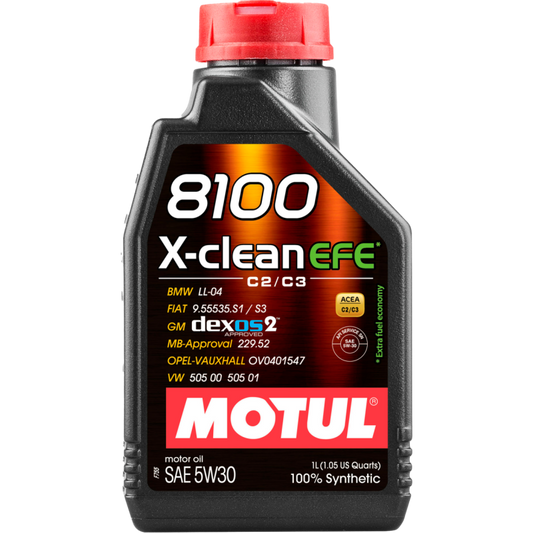 Motul 1L Synthetic Engine Oil 8100 X-CLEAN 5W30