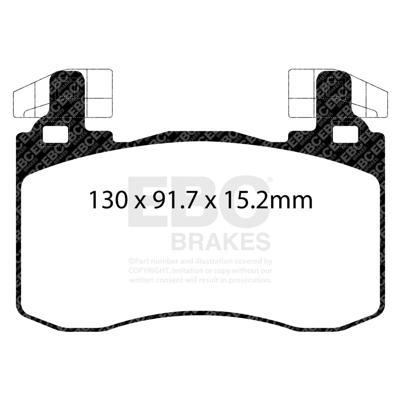 EBC 2019+ Genesis G70 2.0L Turbo (Brembo) Greenstuff Front Brake Pads