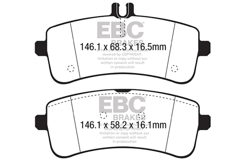 EBC 2015+ Mercedes-Benz C63 AMG (W205) Yellowstuff Rear Brake Pads