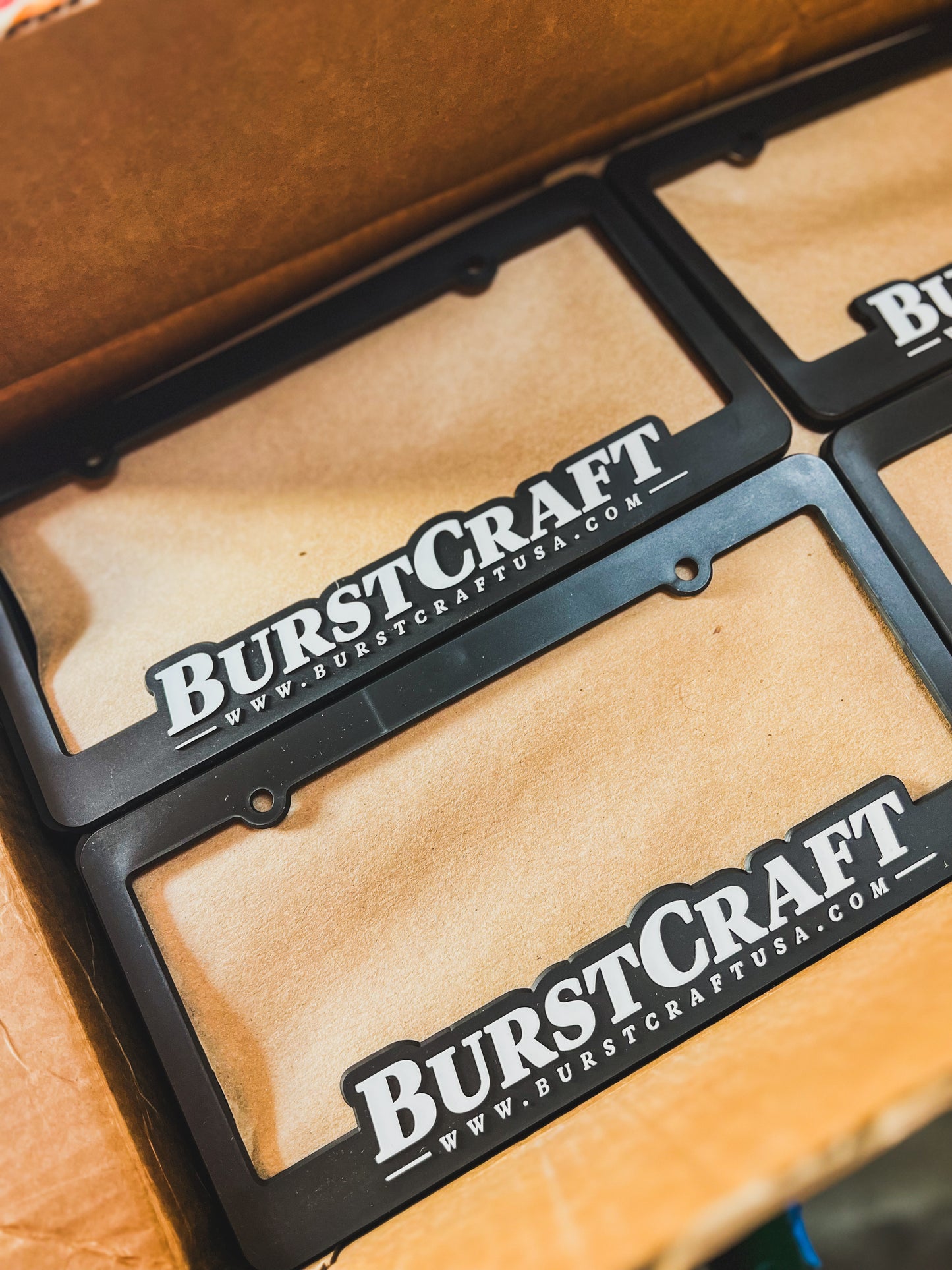 Burst Craft License Plate Frame