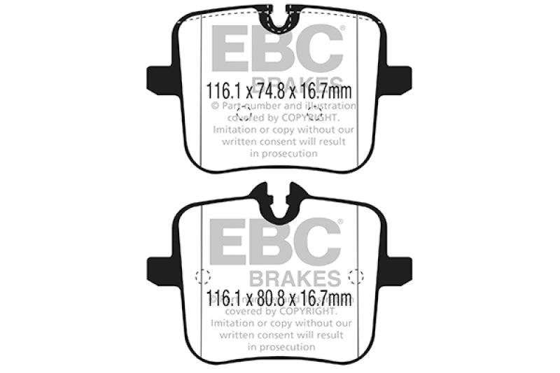 EBC 2018+ BMW M5 4.4TT (F90) Yellowstuff Rear Brake Pads