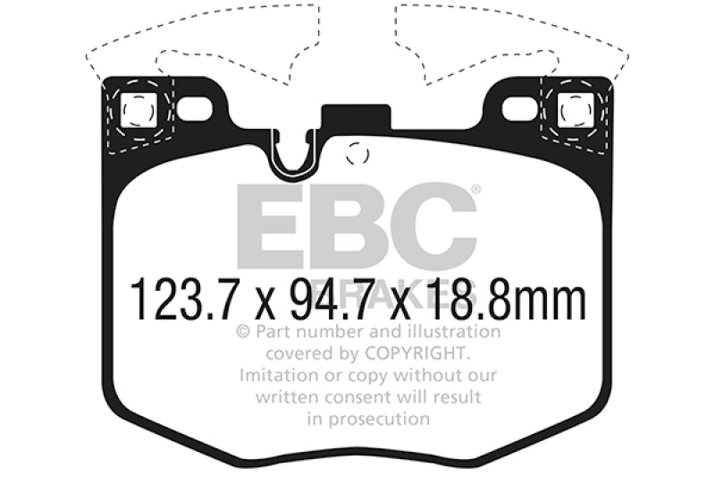 EBC 2017+ BMW 530 2.0L Turbo (G30) Ultimax2 Front Brake Pads