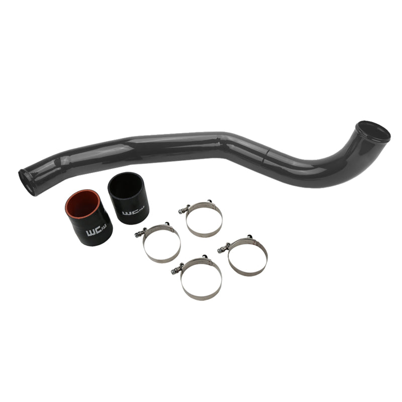 Wehrli 17-19 Chevrolet 6.6L L5P Duramax Driver Side 3in Intercooler Pipe - WCFab Grey