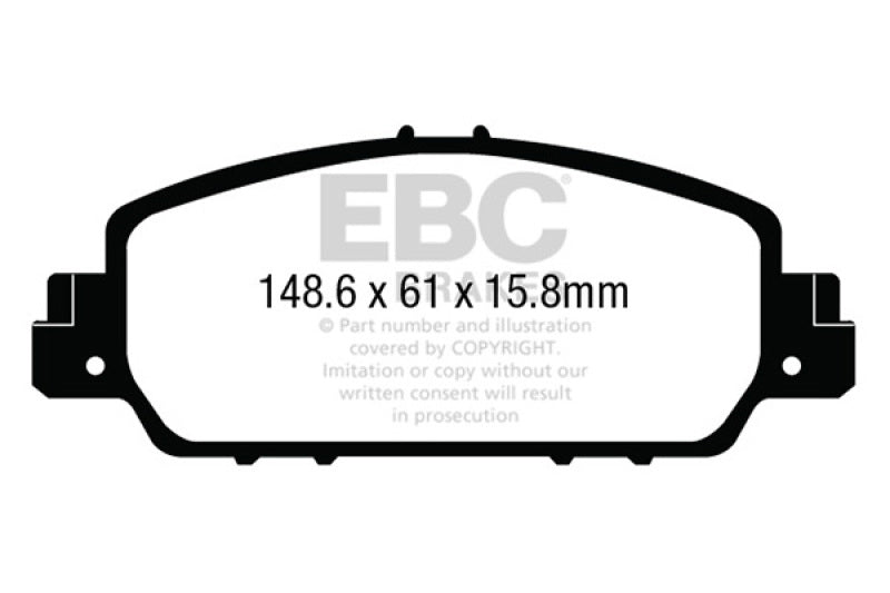 EBC 13+ Honda Accord Coupe 2.4 EX Greenstuff Front Brake Pads