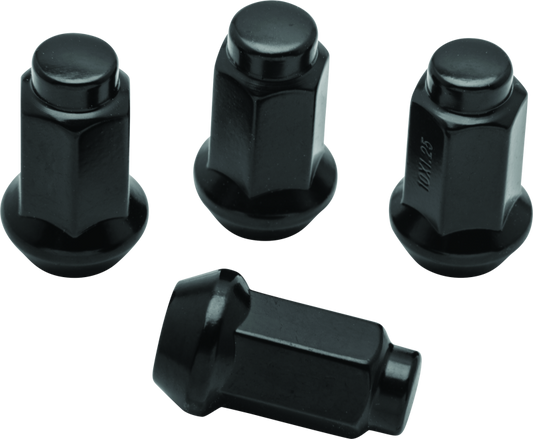 QuadBoss Lug Nuts 10x1.25 - 14mm-Od - Black - Box of 4