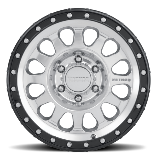 Method MR315 18x9 +18mm Offset 8x170 130.81mm CB Polished Wheel - Gloss Black Lip