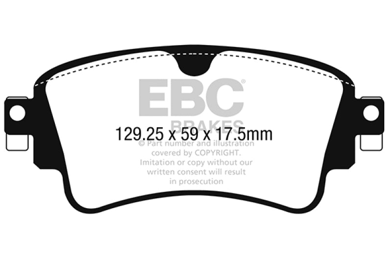 EBC 2018+ Audi A4 Allroad Quattro 2.0L Turbo Ultimax2 Rear Brake Pads