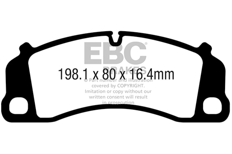 EBC 13-15 Porsche 911 (991) (Cast Iron Rotor only) 3.8 GT3 Yellowstuff Front Brake Pads