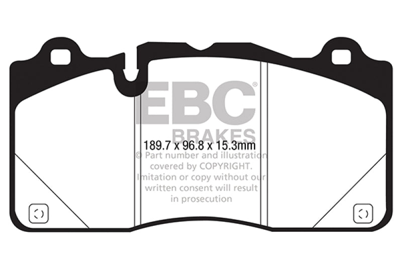 EBC 2016+ Cadillac CTS-V 6.2L Supercharged Yellowstuff Front Brake Pads