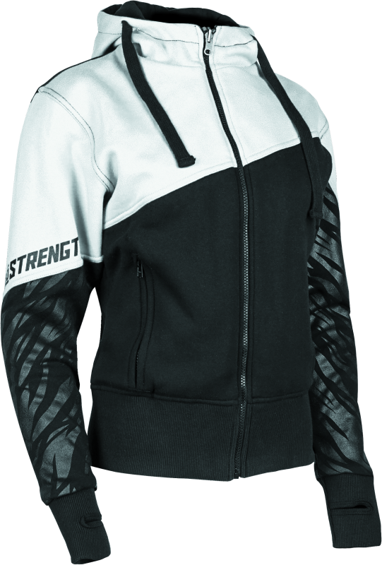 Speed and Strength Cat Outa Hell Hoody White/Black Womens - XL