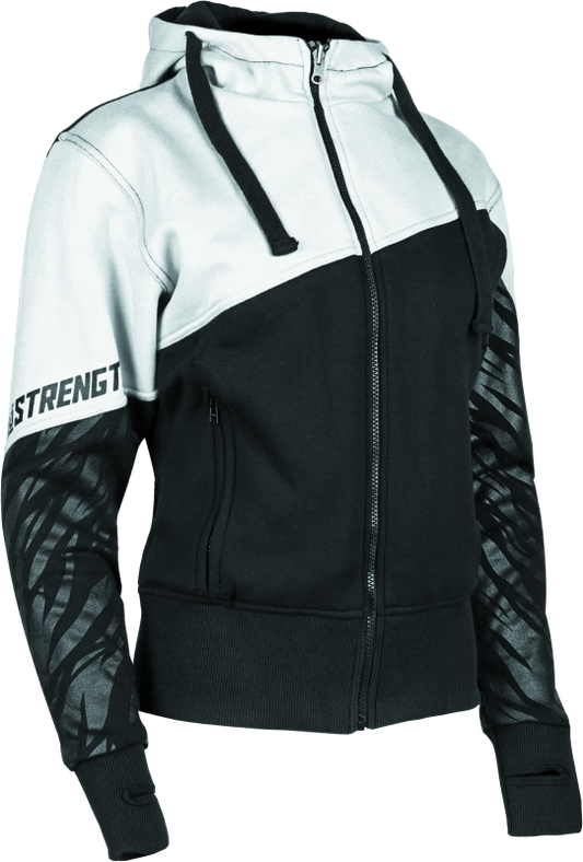 Speed and Strength Cat Outa Hell Hoody White/Black Womens - XL