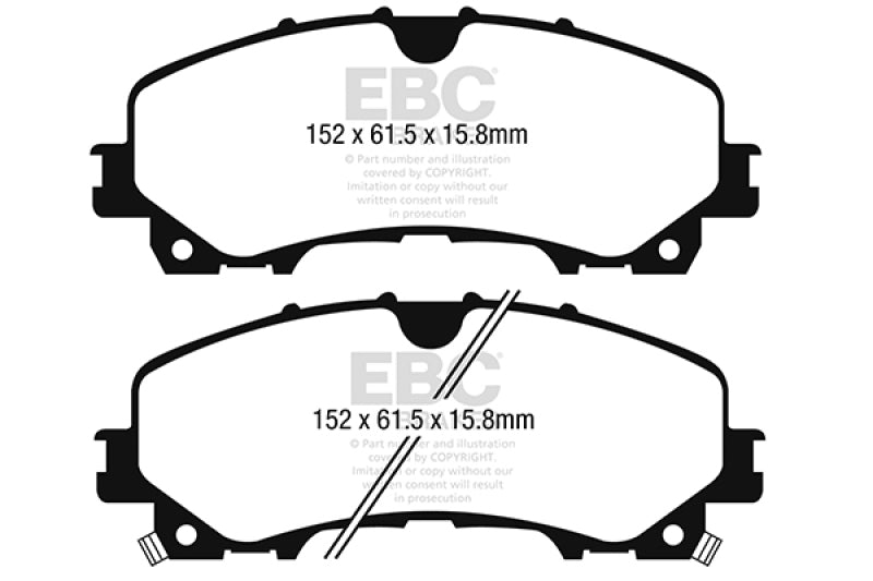 EBC 13+ Infiniti Q50 3.7 Redstuff Front Brake Pads